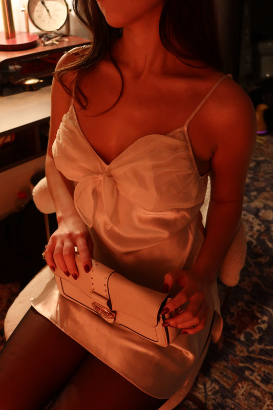 vintage victoria's secret silky tie dress