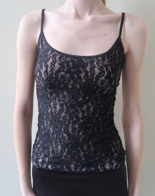 vintage sheer lace top