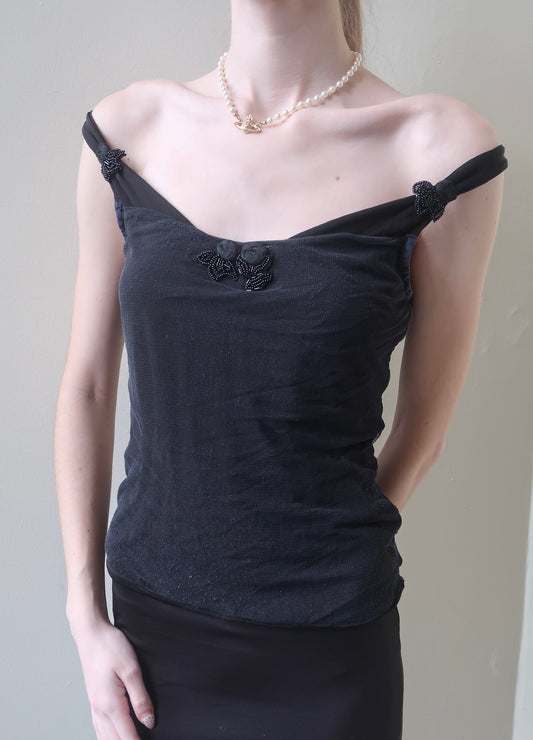 vintage armani silk top
