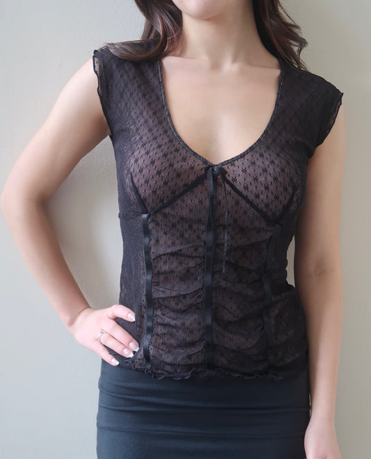 vintage mesh top