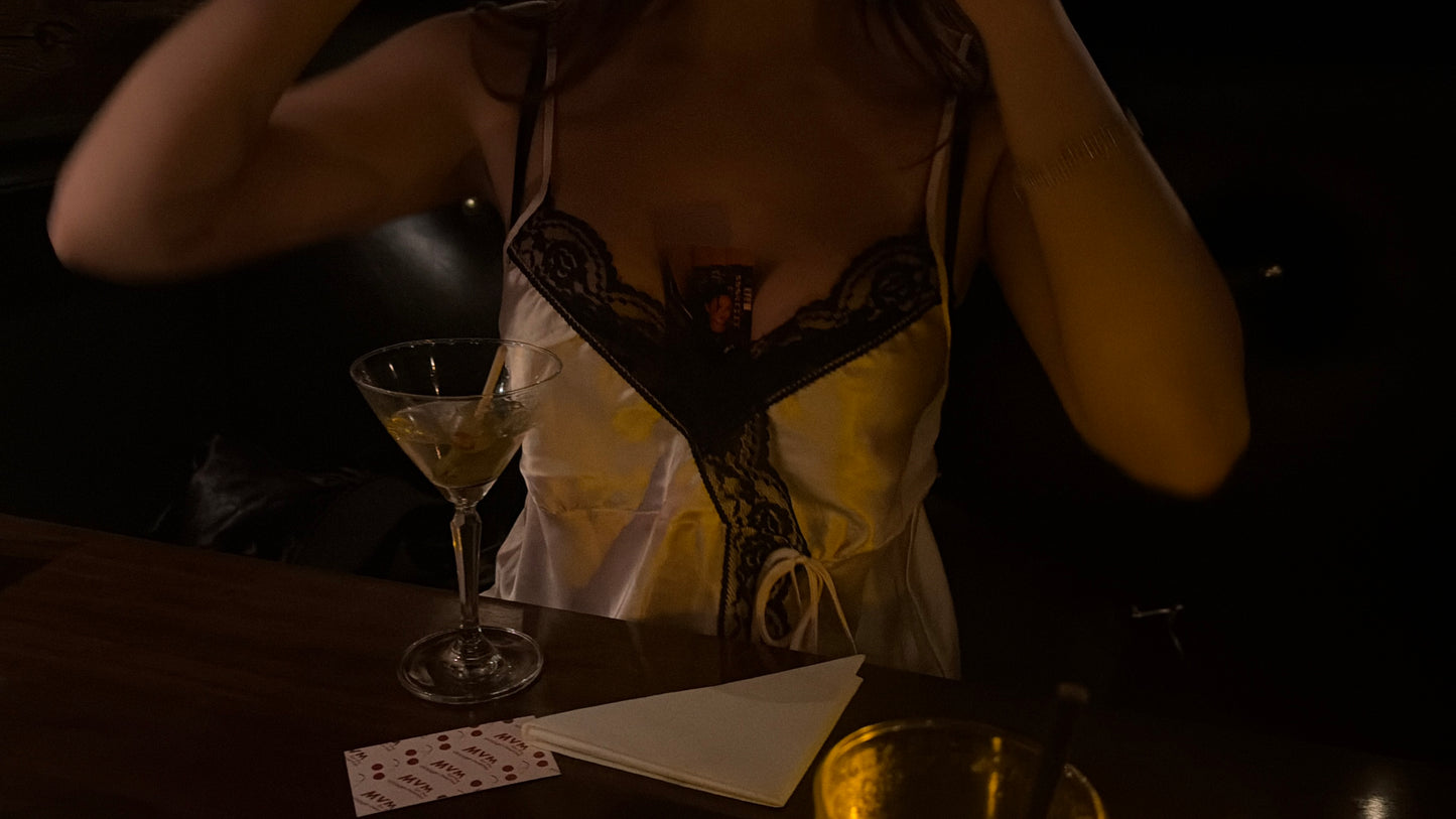 archival pink + black 2000s victoria’s secret slip